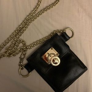 MK by Michael Kors Black and Gold Crossbody